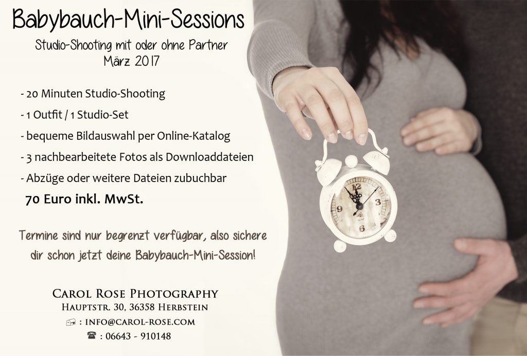 Babybauch Fotograf Schotten Schwangerschaft